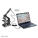 National Geographic Advanced Compound Microscope for Kids – Battery Powered 40X-1024X Zoom Microscope Including Science Kit - LED Illumination & USB Eyepiece Directly Connects to Computer