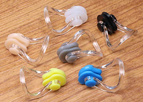 image for PENTA ANGEL 6Pcs Silicone Swimming Nose Clip Plugs Assorted Color Wate