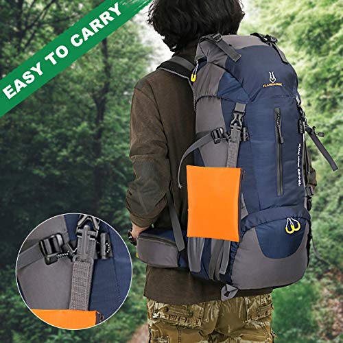 Cheetah Outdoor 100% Waterproof Backpack Rain Covers (45L-80L) with Adjustable Anti-Slip Cross Buckle Strap and Reflective Strip, Durable Strengthened Layer for Hiking, Hunting, Biking Orange-M