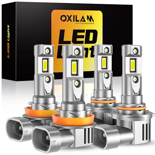 OXILAM Q36 H11 9005 LED Bulb Combo Pack of