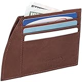 Front Pocket Slim Wallet by Rogue Industries - The Weekender XL Brown - Holds up to 6 cards with a slot for folded bills