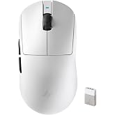 MIKIBY-ATK A9 Wireless Gaming Mouse, 18000 DPI, PAW3395 SE Sensor-White | 53G Lightweight, Tri-Mode 2.4G/BT/USB-C Wired Mouse, 520mAh Battery,Programmable Ergonomic Mouse,Office Mice for PC/Win/Mac