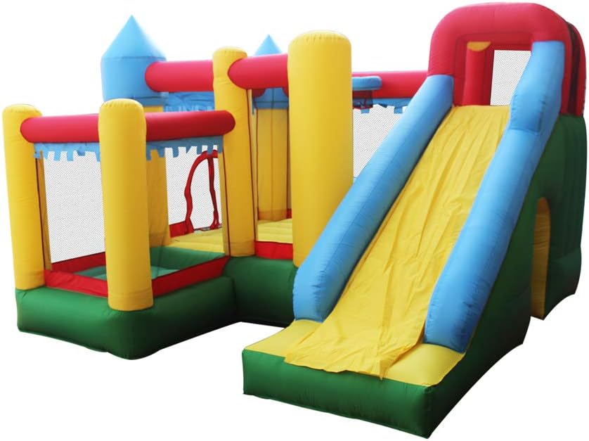 aleko commercial grade outdoor inflatable bounce house water slide with pool and blower