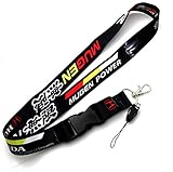 JDM HONDA MUGEN BLACK Lanyard Neck Phone Key Chain Strap Quick Release CIVIC SI