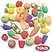3 otters 70PCS Puzzle Erasers, Kids Pencil Eraser Vegetables Erasers for Party Favors, Easter Basket Stuffers Egg Fillers