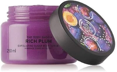 The Body Shop Rich Plum Body Scrub 250ml Exfoliates Softens Smooth Skin Festive