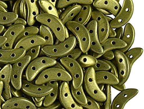 50pcs CZECHMATES™ Crescent Beads 3x10 mm,Saturated Metallic Primrose Yellow