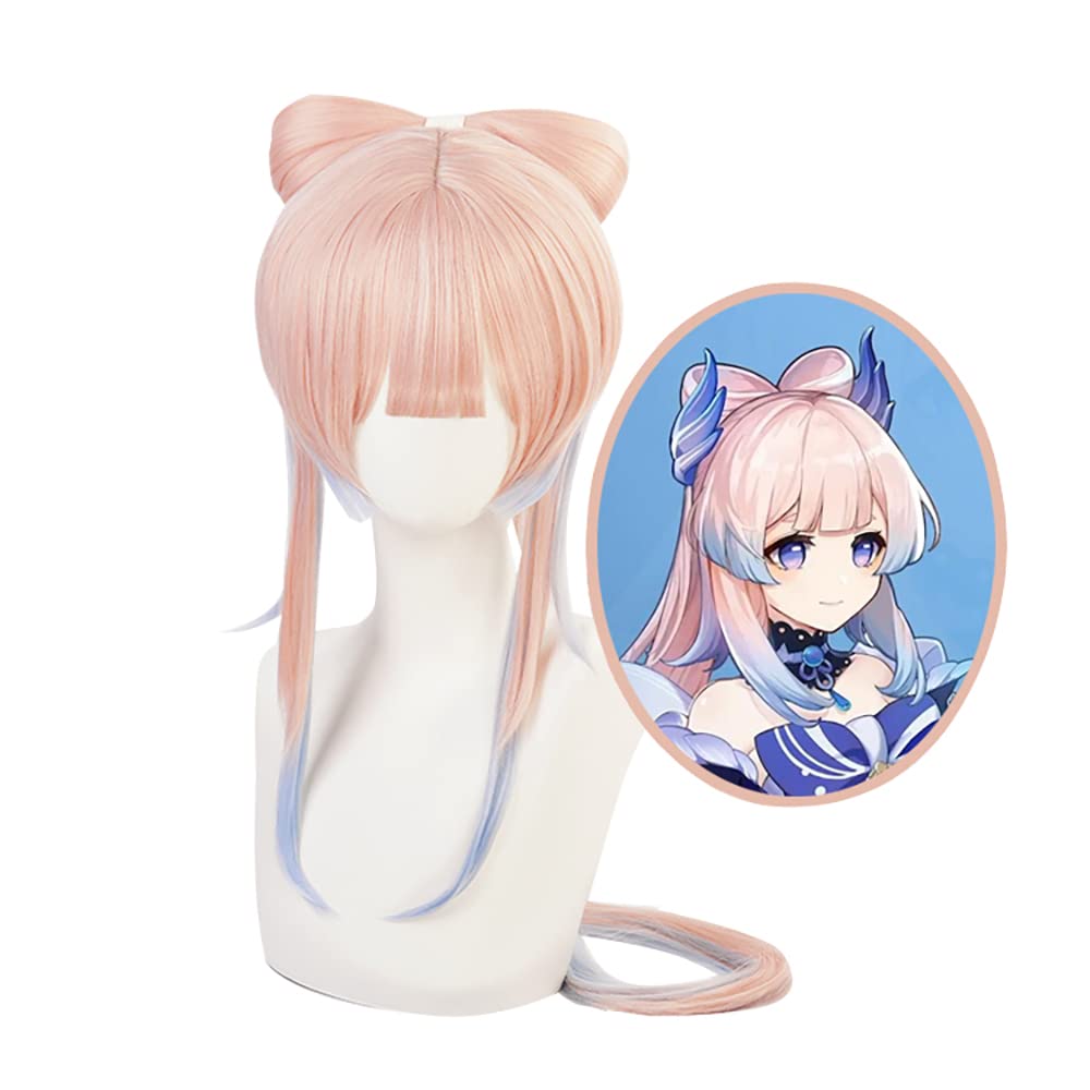 Yamia Anime Yae Miko Cosplay Wig for Game Genshin Impact Cosplay Wigs with Free Wig Cap (Sangonomiya Kokomi)