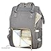 Land diaper bag multi-function waterproof travel backpack nappy bags insulated compartment pockets wipes pocket (Gray)