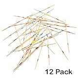 Wooden Pick Up Sticks Game - 12 Pack With Game Instructions - Loads Of Fun – By Kidsco