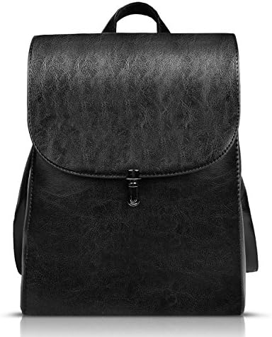 Funnyd Women's Pu Leather Backpack Purse Ladies Casual Shoulder Bag School Bag (Black)