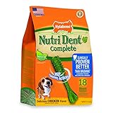 Nylabone Nutri Dent Medium Chicken Flavored Bone Dog Treats, 18 Count