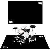 Drum Rug Mat with Non-Slip Grip Bottom, 4x6ft Drum Carpet Noise Reduction, Floor Protection for Electric Drum and Jazz Drum Set Splash Stands, Gift for Drummers, Music Drum Accessorie, 48x72in, Black