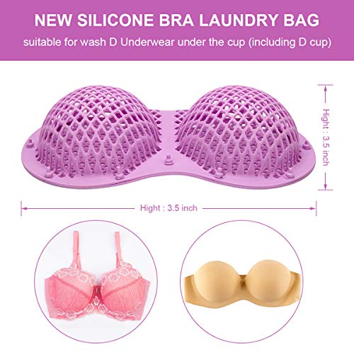 AHIER Bra Washing Bags for Laundry, Silicone Bra Lingerie Bags