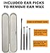 Ear Wax Removal Kit | Irrigation, Cleaning, Flushing Tool for Adults & Kids | Earwax Safe Wash Vacuum for Sensitive Inner Ears, Ear Curette, Basin, Towel & 30 Soft Disposable Tips