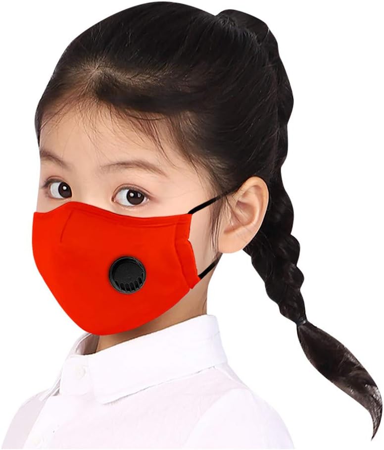 Maikouhai Kids' PM2.5Mask Baby Reusable Dustproof Cover Protective Bandanas For Outdoors Sports (Red)