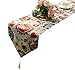Yoovi Reversible Table Runner Ethnic Floral, Cotton and Linen Blend (11.8'' X 78'')