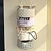 Sex Rabbit Hanging Closet Storage Organizer Linen Fabric Wall Door and Over Door Storage Bag 3 Pockets