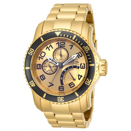 Invicta Men's 15343 Pro Diver 18k Gold Ion-Plated Stainless Steel Watch