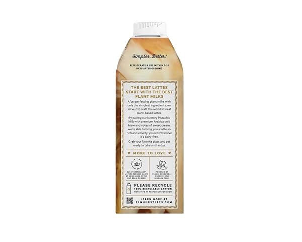 ELMHURST PISTACHIO CREME LATTE, 750 ML