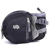 EGOGO travel sport waist pack fanny pack hiking bag with water bottle holder (Black)