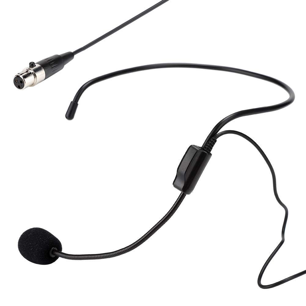 ASHATA Head-mounted Microphone, Mini XLR 3 Pins Headset Microphone MIC for Voice Amplifier Amp Loudspeaker, Fitness Instructor, Yoga, etc