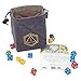 Third Die Dice Bag - Handcrafted And Reversible Drawstring Bag That Stands Open On The Table - For All Your Gaming Needs - Steel and Gray