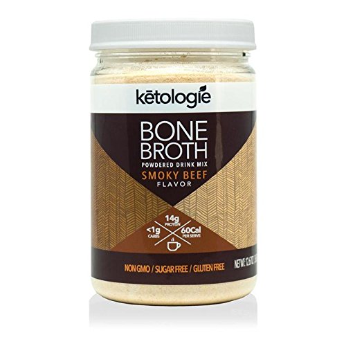Ketologie – Smoky Beef Bone Broth - 14g of Protein & Less than 1g of Carbs Per Serving