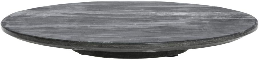 Marble Lazy Susan Black - 15"Dia x 1 3/4"H