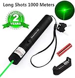 Green Laser Pointer Tactical Hunting Rifle Scope Sight Laser Pen, Demo Remote Pen Pointer Projector Travel Outdoor Flashlight, LED Interactive Baton Funny Laser Toy