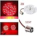 1986-2010 Front 1157 for Harley Bulb (3 inch / 77mm) Red LED Turn Signal Light DRL Road King Glide(1157 Red)