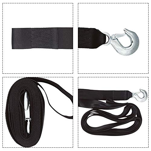 Boat Trailer Winch Strap 2" x 20' with Hook Replacement, 4500 lbs