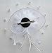Coolwife Womens Fascinator Veil Flower Cocktail Tea Party Headwear (White)