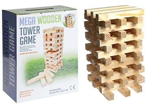 Zanbeel New 2m Giant Jenga Wooden Tumble Tower Blocks