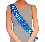 Blue Mom to Be Sash - Baby Shower Decorations Gift for Boy