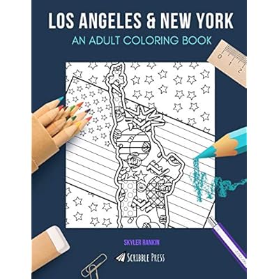 Download Buy Los Angeles New York An Adult Coloring Book Los Angeles New York 2 Coloring Books In 1 Paperback August 14 2019 Online In Kuwait 1686330146