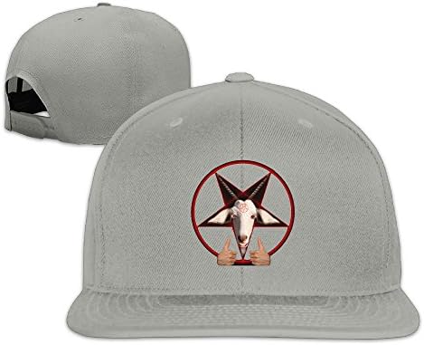 Happy-baphometFashion Unisex Baseball Adjustable Cap Snapback Hat Ash