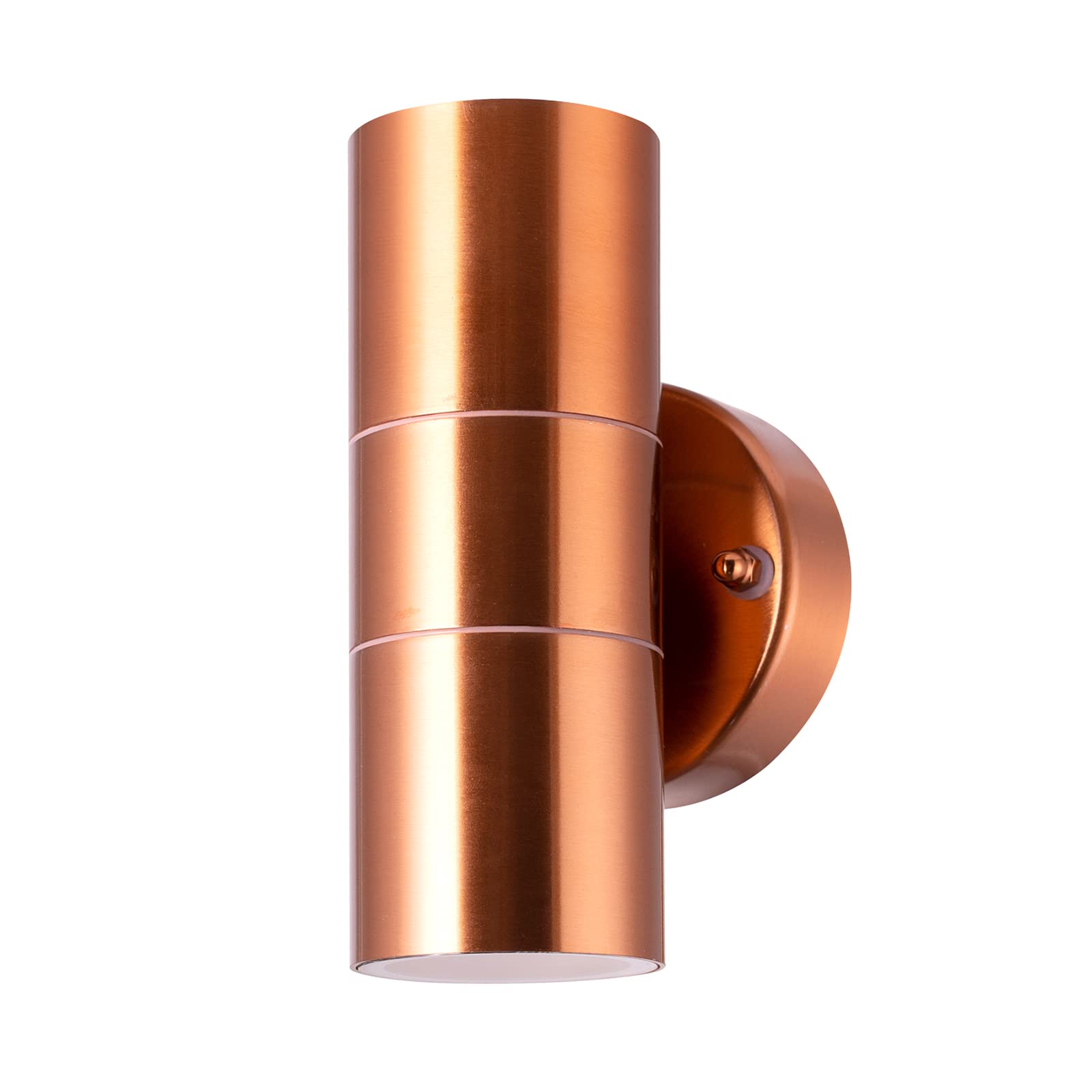 Kerry Outdoor Wall Lights, Up Down Mains Powered Lighting, Stainless Steel IP44 Waterproof, Exterior Wall Sconce for Indoor, Front Door, Patio, Hallway, Porch, Garden, Garage, Post (Copper)