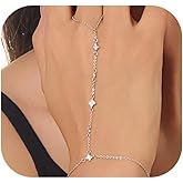 Gold Bracelets for Women 14K Gold Plated Hand Chain Bracelet Dainty Trendy Ring Chain Bracelet Charm Link Adjustable Cubic Zirconia Hand Bracelets Jewelry Gifts for Women