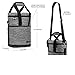 Opux 4 Bottle Insulated Wine Cooler Bag - Leakproof Padded Portable Wine Bottle Tote for Travel Picnic BYOB - Heather Gray