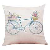 Lavany Pillow Cases, Pillow Covers Floral With Words Printed Pillowcases Cushion Home Car Sofa Decorative (F)