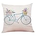 Lavany Pillow Cases, Pillow Covers Floral With Words Printed Pillowcases Cushion Home Car Sofa Decorative (F)