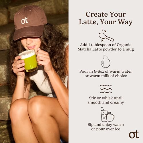 Organic Traditions Matcha Latte Powder, Japanese Matcha Green Tea With Coconut Milk, Naturally Occurring Caffeine And L Theanine, Lightly Sweetened Instant Latte Drink With Probiotics, 150g / 5.3oz