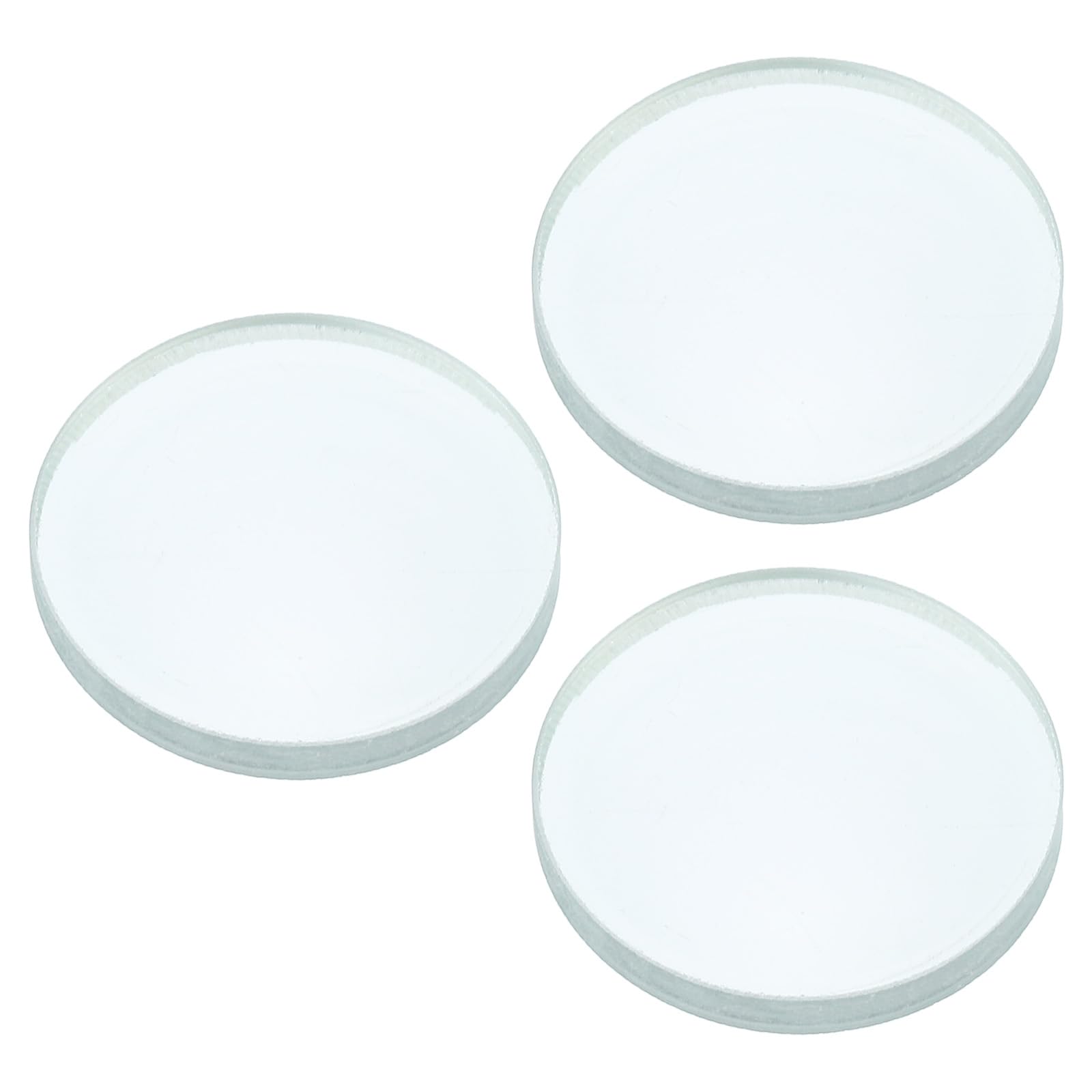 PATIKIL 3" (75mm) Focal Length Double Concave Lens, 3 Pack 30mm Diameter 4mm Height Glass Optically Polished Round Edges Lens for Physics Experiment, Clear