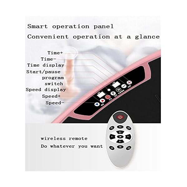 Vibration-Exercise-Machine-Home-Gym-Fitness-Vibration-Plate-5-Modes-20-Gears-Resistance-Bands-With-Handle-Added-Full-Body-Workout-Trainer-Size75-45-13ColorPink-Vibration-Plate-Machine Vibration Exercise Machine - Home Gym Fitness Vibration Plate. 5 Modes + 20 Gears, Resistance Bands With Handle Added, Full Body Workout Trainer. (Size:75 * 45 * 13(Color:Pink Vibration Plate Machine)