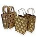 Kraft Gift Bags, foil hot-Stamp Polka-dot Design, 15 Small Bags, 5 1/4