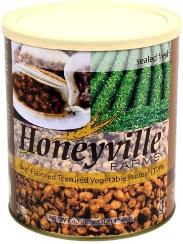 Beef Flavored Textured Vegetable Protein TVP - 2.5 Pound Can by Honeyville Farms