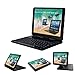 iPad Pro 10.5 case with keyboard 360 Smart Folio Cover, Lenrich 180 rotatable Keyboard Wireless hard shell swivel stand for Apple 2017 10.5 inch iPad Pro Auto Sleep/Wake up(NOT Backlit Black)