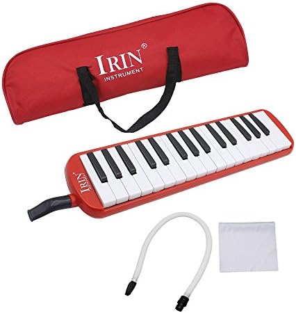 Mowind 32 Key Melodica with Carrying Bag (Red)