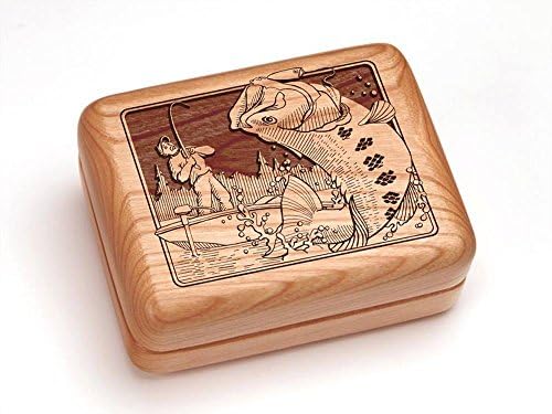 4x3" Box With Money Clip/Pocket Knife - Fisherman